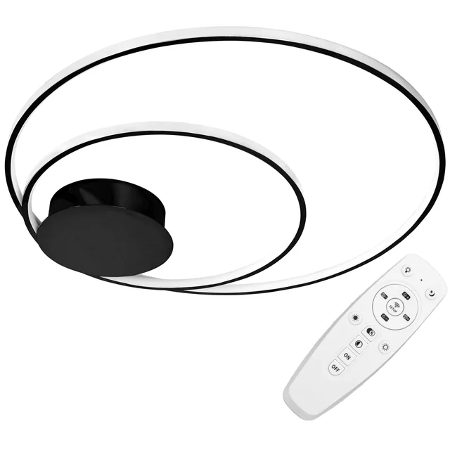 CEILING LAMP WITH REMOTE CONTROL LED PLAFON APP802-C Black