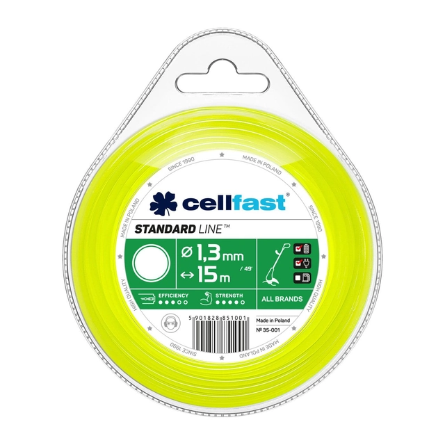 Cellfast apaļā trimmera aukla 1,6x15mb