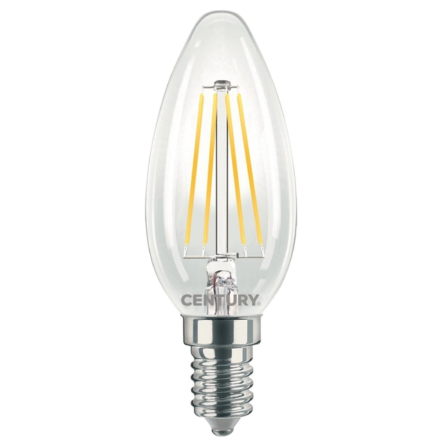 CEN INM1-041427 LED FILAMENT CANDLE CLEAR 4W E14 2700K 470Lm 360d 35x98mm IP20 - CENTURY