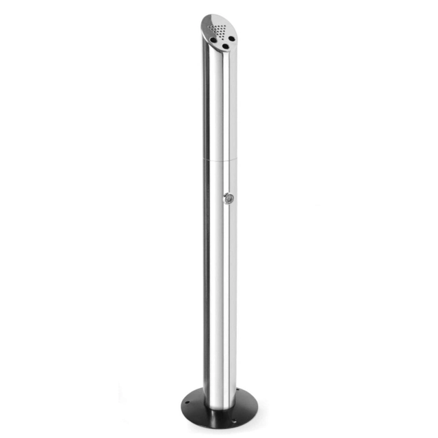 Cendrier sur pied, inox, diamètre. 170mm hauteur 920mm