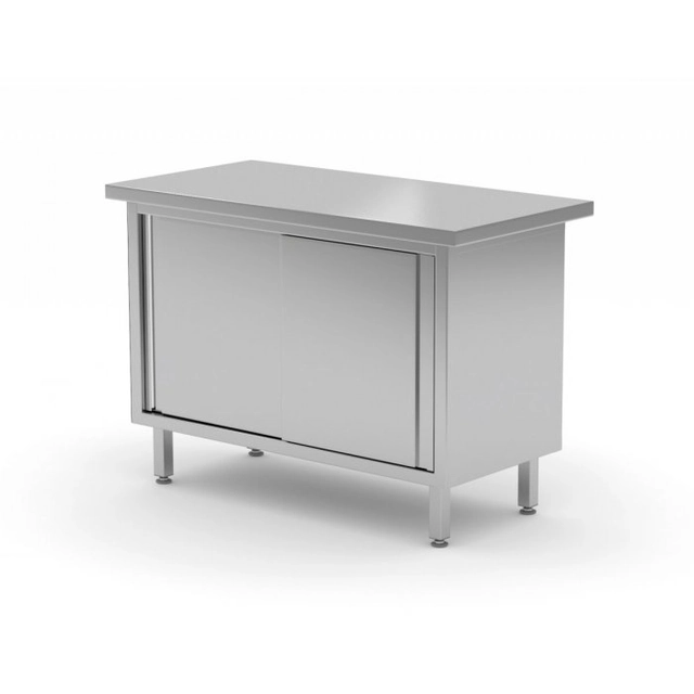 Central pass-through table with sliding doors 1000 x 600 x 850 mm POLGAST 127106P 127106P