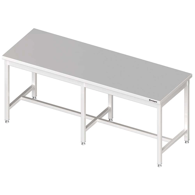 Central table without shelf 2200x700x850 mm welded