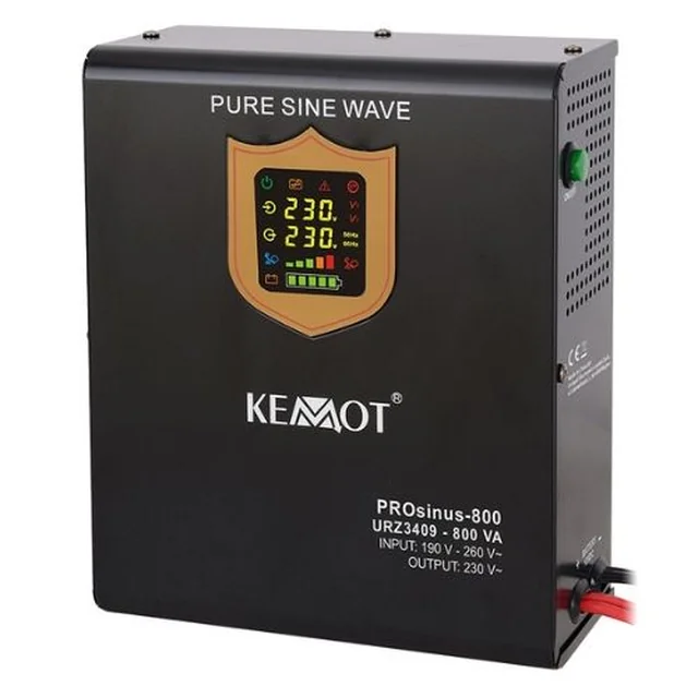 Centralny UPS Pure Sinus Thermal 800VA/500W 12V - Kemot URZ3409