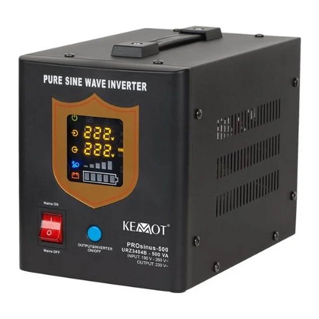 Centralny zasilacz UPS z czystym sinusem 500VA/300W 12V - KEMOT URZ3404B