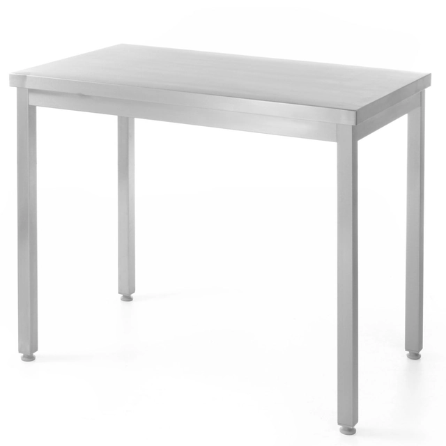 Centralt bänkbord i stål för köket 100x60cm - Hendi 811276