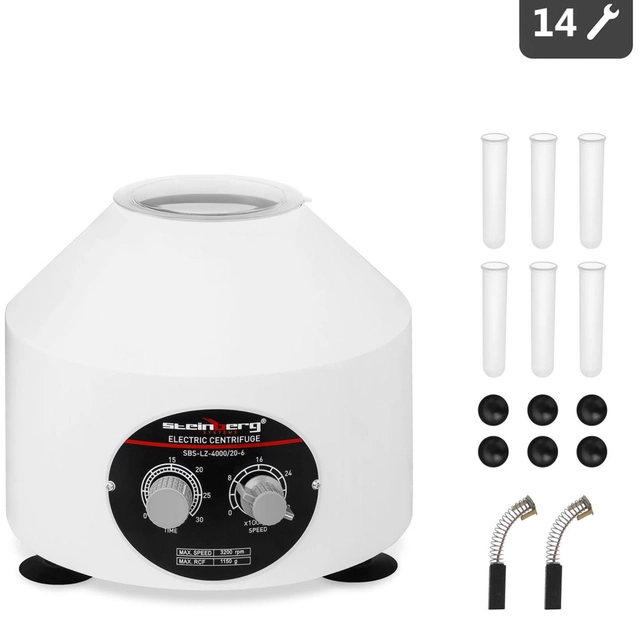 Centrifugeuse de laboratoire professionnelle pour plasma pour 6 tubes à essai 20ml 110W SBS-LZ-4000/20-6