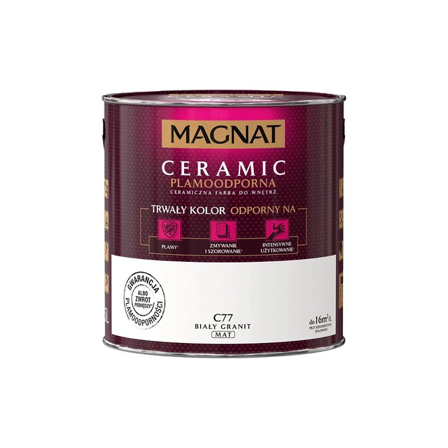 Ceramic paint Śnieżka Ceramic white granite C77 2,5L