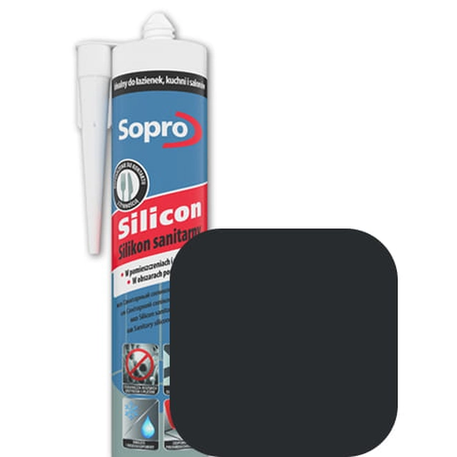 Черен санитарен силикон Sopro 90 310 мл