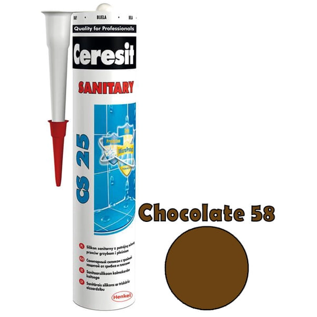 Ceresit silicona CS-25 chocolate 58 280 ml
