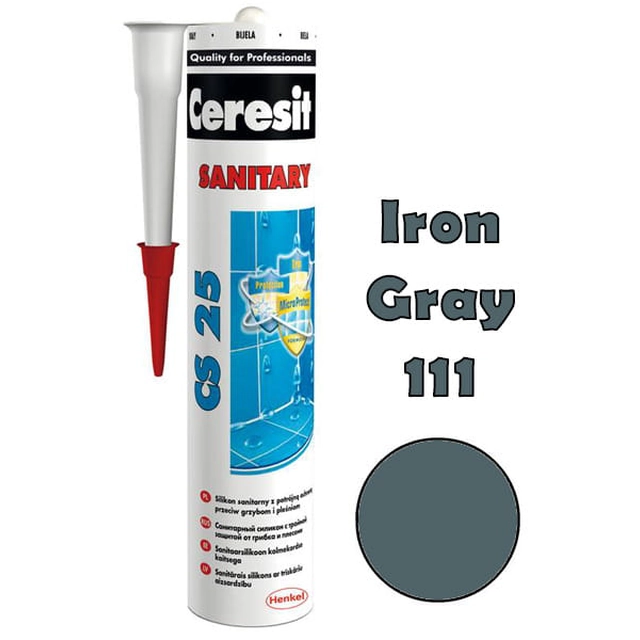 Ceresit silicona CS-25 gris hierro 111 280 ml