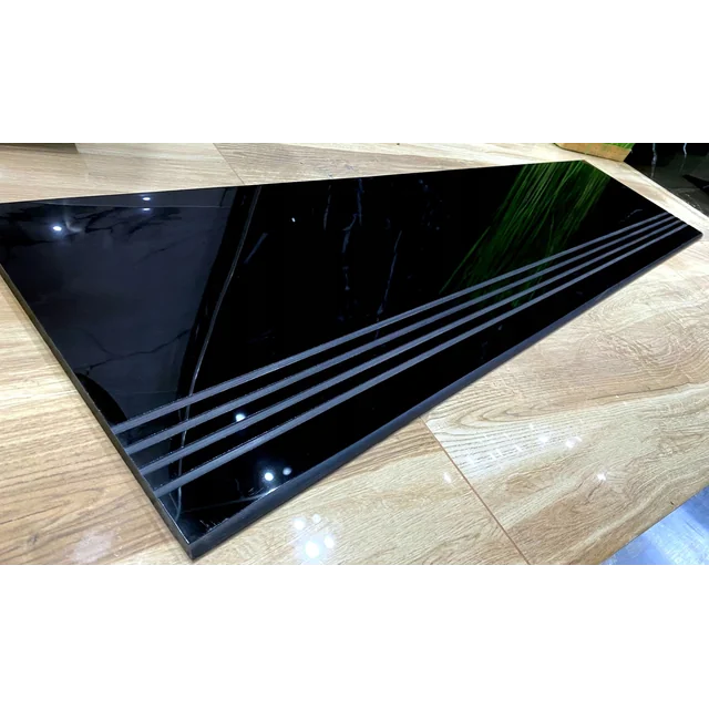 Черни гладки лъскави плочки за стълби 100x30 HIGH GLOSS super black