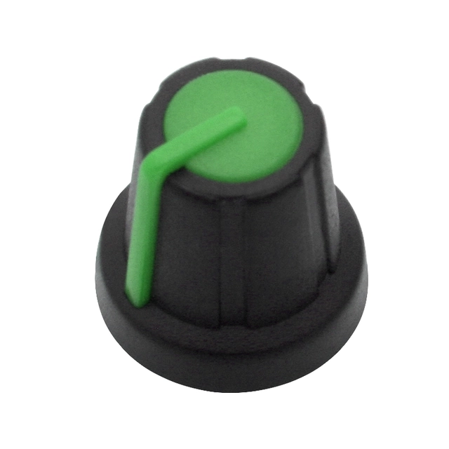 Černý knoflík potenciometru N-2 zelený indikátor. 1 Čl