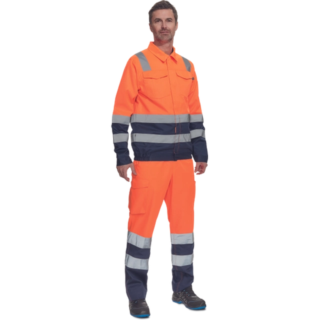 Cerva BURGOS kalhoty - HV Oranžová/Navy Velikost: 66