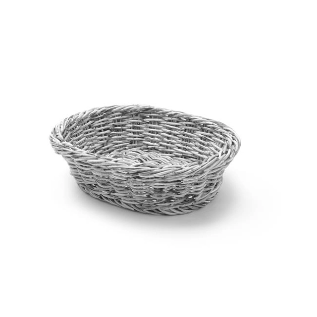 Cesta ovalada, gris, 250x190 mm