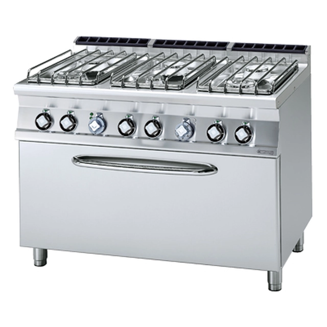 CF6 - 712 GE/P ﻿﻿Cuisinière à gaz avec four. électrique