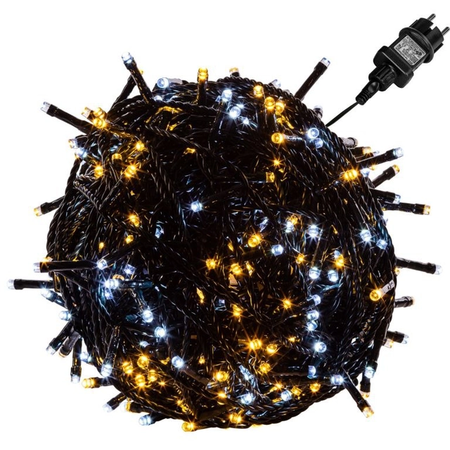 Chaîne de Noël VOLTRONIC 20 m, 200 LED, câble vert