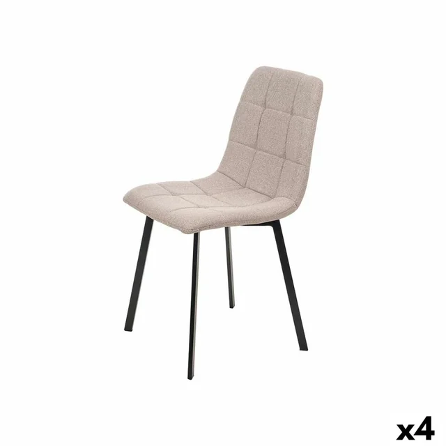 Chair Brown Material 45 x 89 x 53 cm Elegant (4 Pieces)