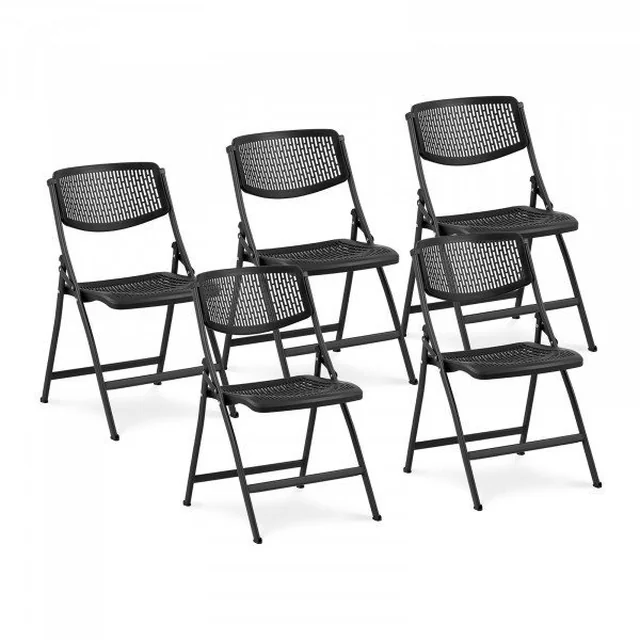 Chairs - 5 pcs. - up to 150 kg - seats 430 x 430 x 440 mm - black FROMM STRACK 10260323 STAR_SEAT_38