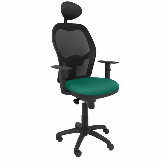 Chaise de bureau avec appui-tête Jorquera P&amp;C ALI456C Vert Émeraude