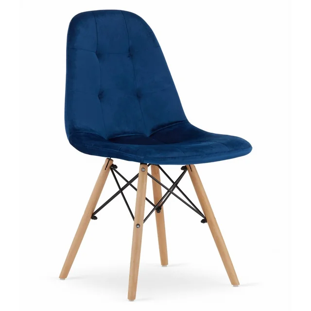 Chaise DUMO - velours bleu marine x 1