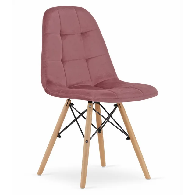 Chaise DUMO - velours rose foncé x 1