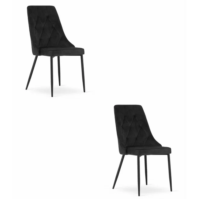 Chaise IMOLA - velours noir x 2