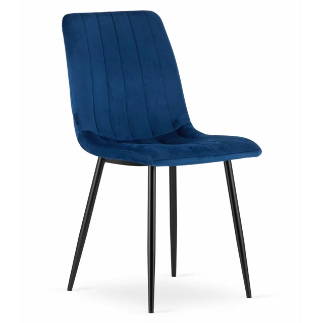 Chaise LAVA - velours bleu marine x 1