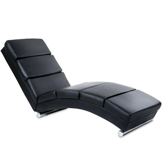 Chaise longue relaxante, noire