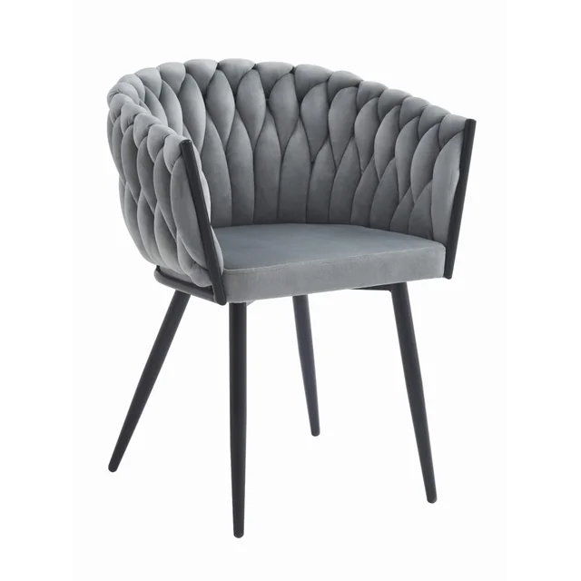 Chaise ORION - velours gris clair x 1