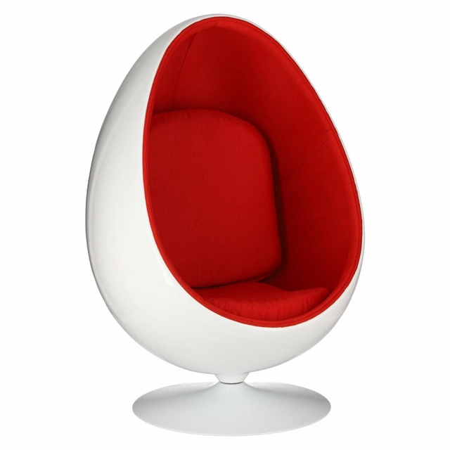 Chaise Ovalia rouge et blanche