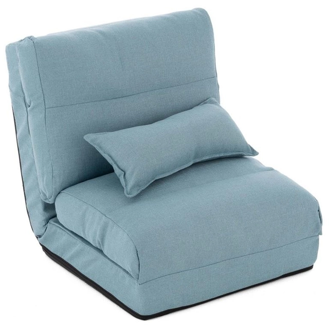 Chaise pliante confortable 220 x 60 x 14 cm, bleu clair