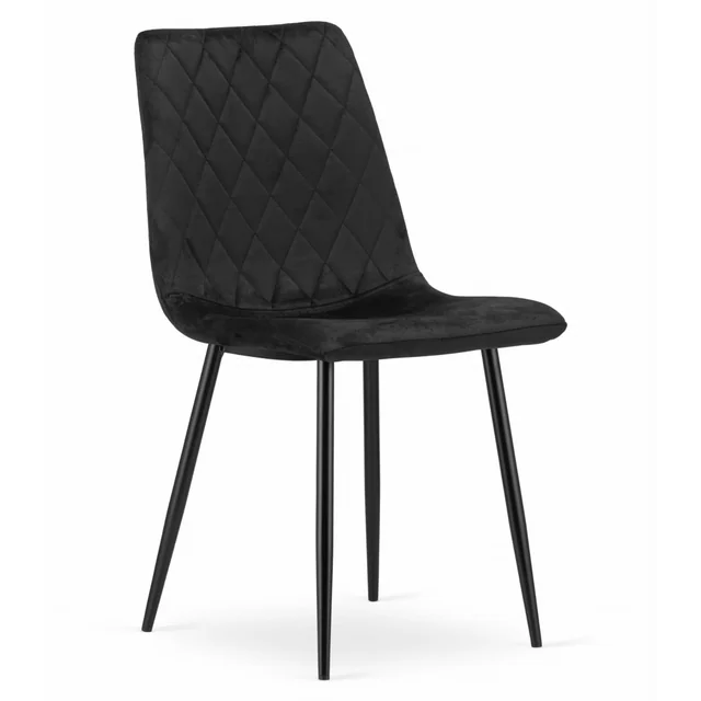 Chaise TURIN - velours noir x 1