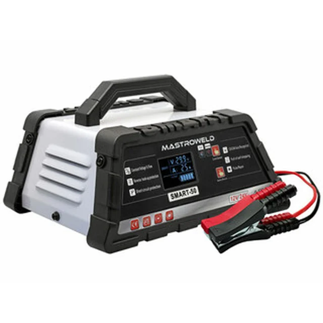 Chargeur de batterie Mastroweld SMART-50 pour véhicules 25 A | 12 / 24 V | 230 V