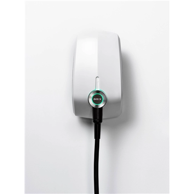 Chargeur de voiture électrique EVBox | Elvi Blanc 1 Phase-32A, fixe 6 compteur Type 2 câble, WiFi, 7,4 kW | 7.4 kW | Sortie | 32 A | Wi-Fi 2.4/5 GHz, Bluetooth 4.0 | 6 m | Blanc