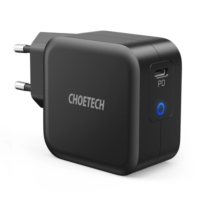 Chargeur mural rapide GaN USB Type C 61W 3A PowerDelivery noir