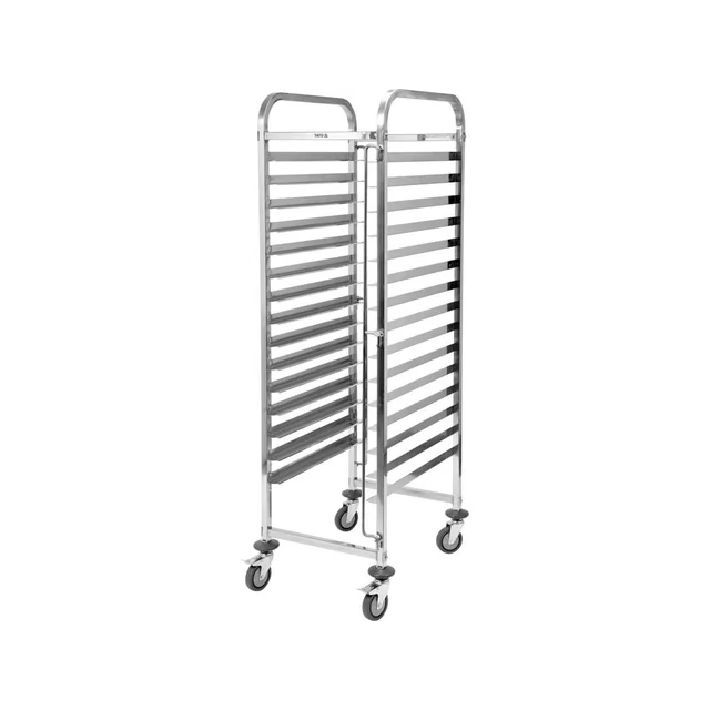 CHARIOT DE TRANSPORT POUR PLATEAUX DE SERVEUR ET PLAQUES DE BOULANGERIE 400x600MM