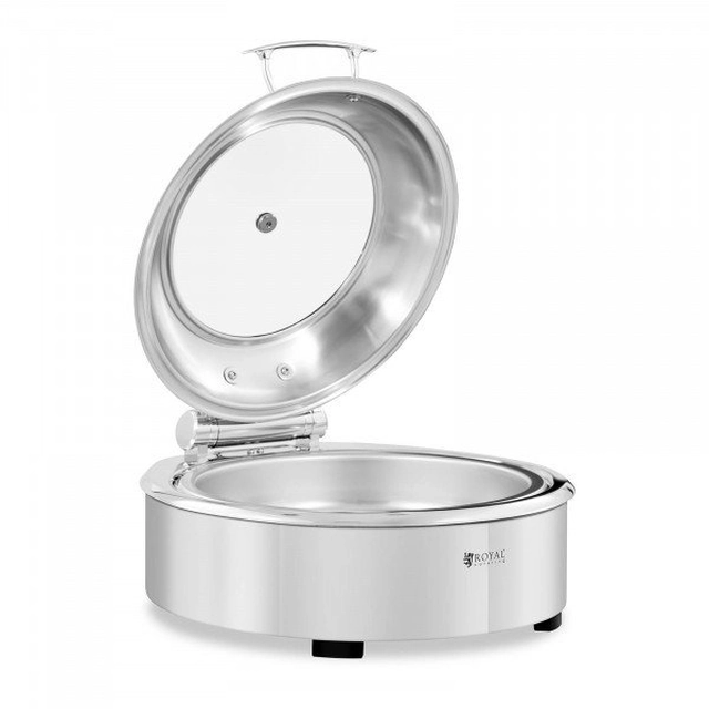 Chauffe-plats - rond avec fenêtre - Royal Catering - 5,5 l ROYAL CATERING 10012402 RCCD-RT7_6L