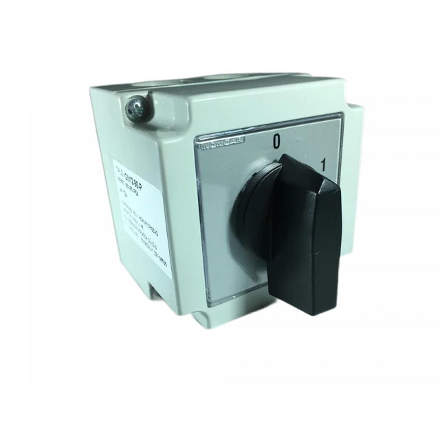 Chave 12A 4kw 0-1 ON-OFF 2 pólos IP54 com cassete aplicado por came industrial