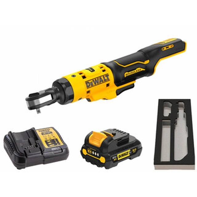 Chave catraca sem fio DeWalt DCF504L1G-QW 12 V | 1/4 polegada | 54 Nm | Carbono sem escova | 1 x 3 Ah bateria + carregador | Em uma caixa de papelão