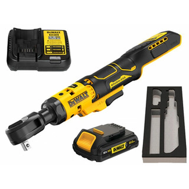 Chave catraca sem fio DeWalt DCF513D1G-QW 18 V | 3/8 polegada | 95 Nm | Carbono sem escova | 1 x 2 Ah bateria + carregador | Em uma caixa de papelão