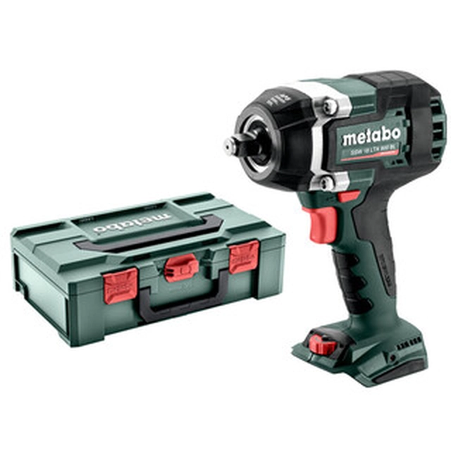 Chave de impacto sem fio Metabo SSW 18 LTX 800 BL 18 V | 800 Nm | 1/2 polegadas | Carbono sem escova | Sem bateria e carregador | em metaBOX