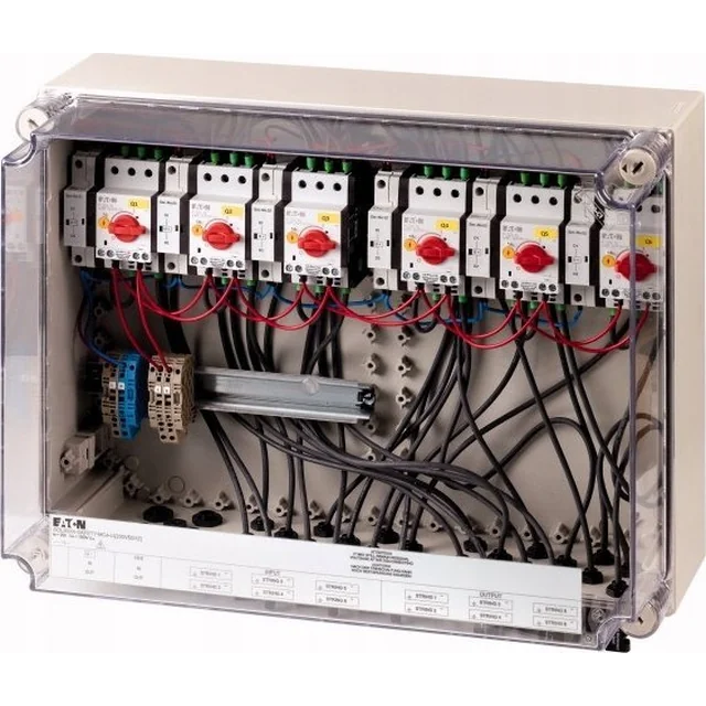 Chave de proteção contra incêndio da Eaton SOL30-SAFETY em 6 cadeias fotovoltaicas, MC4, 230VAC 168104