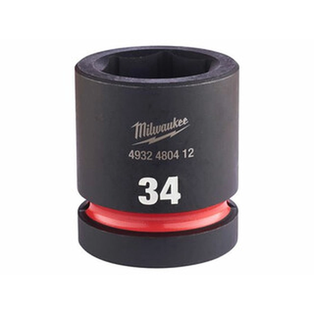 Chave de soquete curta para máquina Milwaukee 34 mm x 58 mm 1 polegada