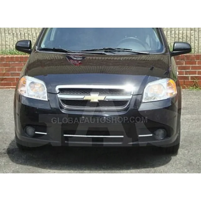 Chevrolet Aveo - Kromattu grillilistat, etupuskuri Tuning