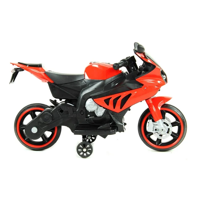 Children's battery-powered motorbike with lighting MP3 LED MOTO-M-4-CZERWONY