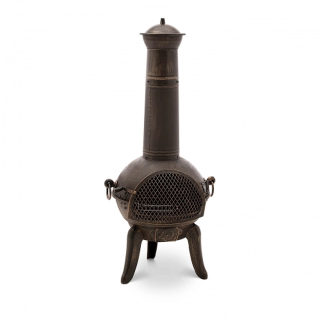 Chimenea de jardín, estufa de terraza de hierro fundido, altura 113cm