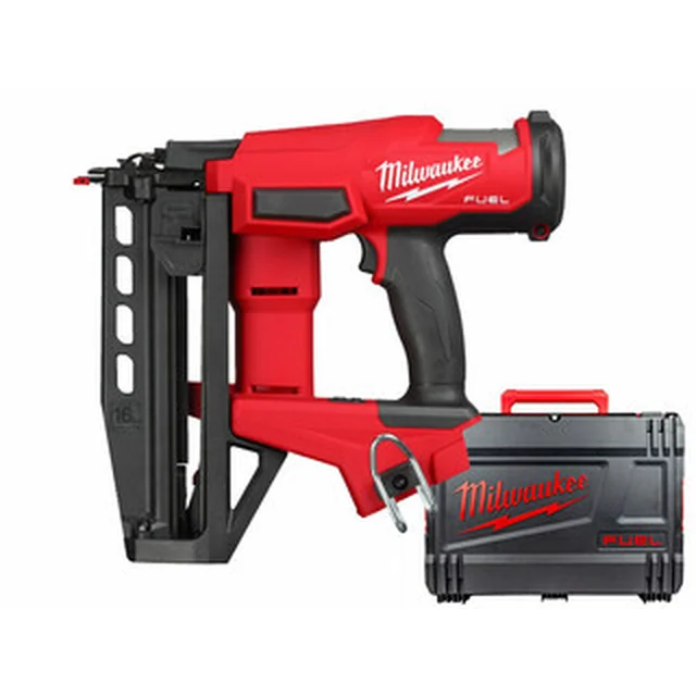 Chiodatrice di finitura a batteria Milwaukee M18FN16GS-0X 18 V | 25 - 64 mm | Diametro 1,6 mm | 0° | Senza spazzole in carbonio | Senza batteria e caricabatterie | In custodia resistente