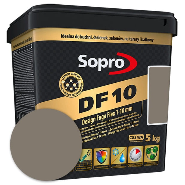 Chit elastic Sopro DF 10 gri piatra (22) 2,5 kg