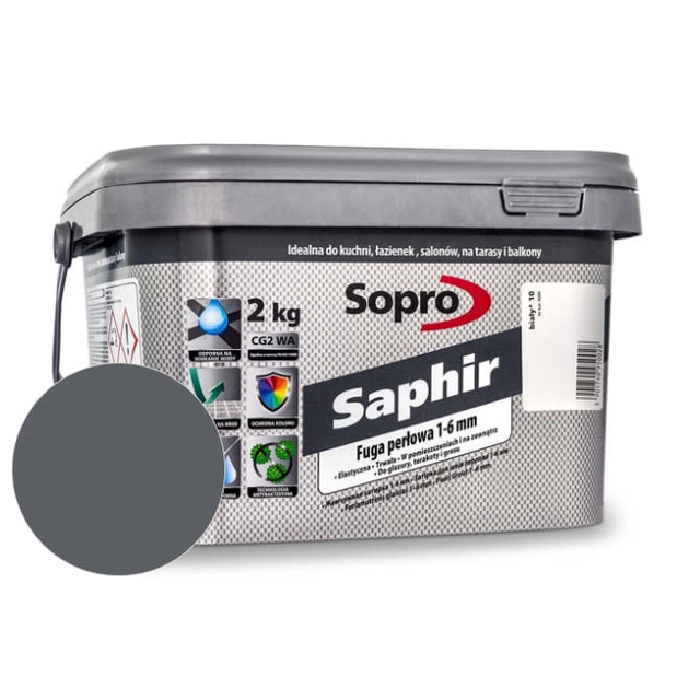 Chit perlat 1-6 mm Sopro Saphir beton gri (14) 2 kg