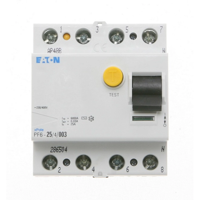 Chránič proudový 4p  25A  30mA  AC PF6